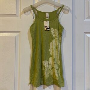 Vintage Y2K Green Floral Women's Tank